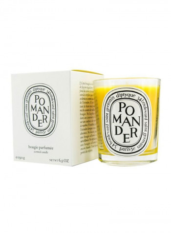 Pomander Scented Candle Yellow/Clear 6.5ounce