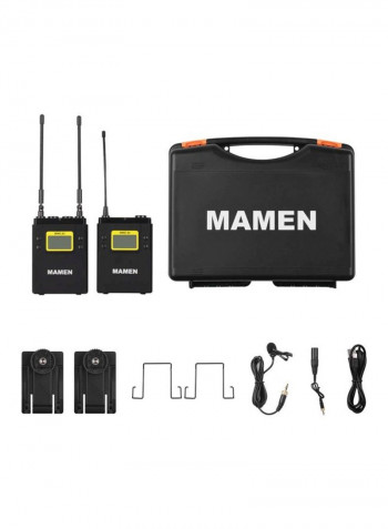 3-Piece Dual-Channel Condenser Microphone System WMIC-01 Black