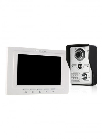 Doorbell Intercom System With Monitoring Camera White/Black