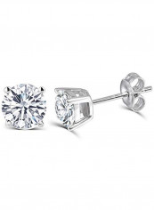 Heart Arrows Cut Moissanite Studs