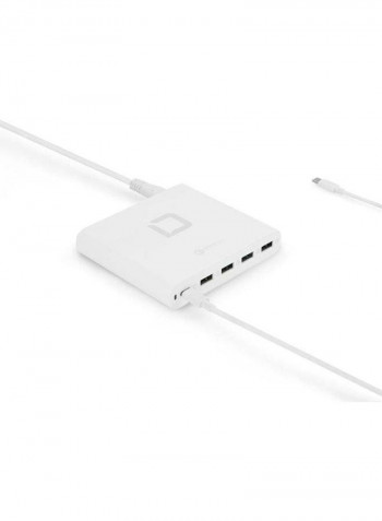 Universal USB-C Adapter With Accessory 7 x 5centimeter White/Black