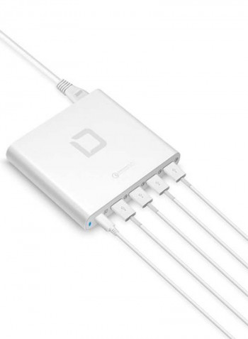 Universal USB-C Adapter With Accessory 7 x 5centimeter White/Black