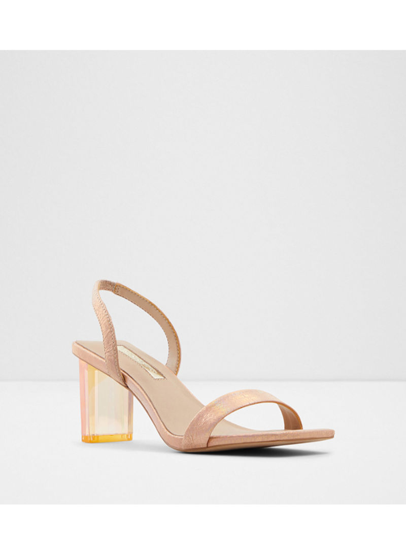 Abilalith Open Toe Heeled Sandals Rose Gold