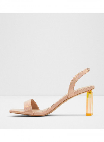 Abilalith Open Toe Heeled Sandals Rose Gold