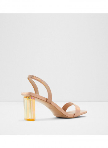 Abilalith Open Toe Heeled Sandals Rose Gold