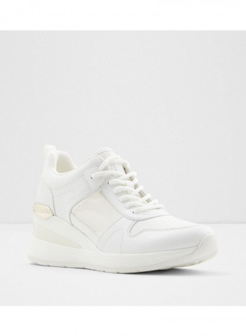 Dynia Lace-Up Low Top Sneakers White