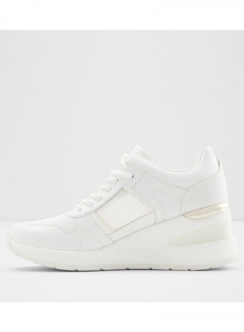 Dynia Lace-Up Low Top Sneakers White