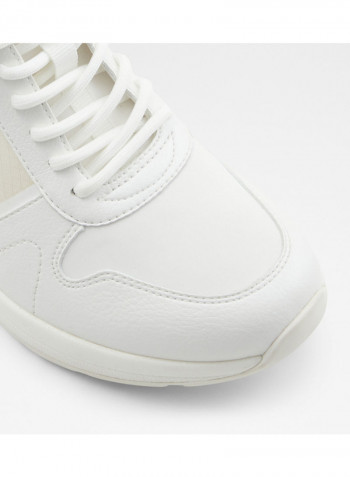 Dynia Lace-Up Low Top Sneakers White