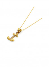 Real Gold Anchor Necklace Gold