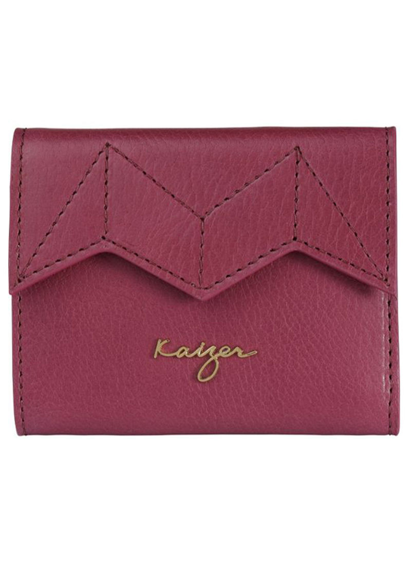 Ascot Leather Wallet For Women Crimson
