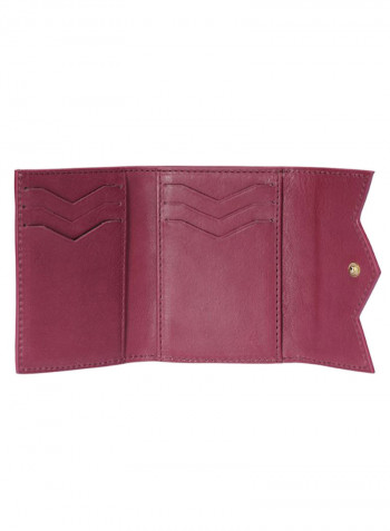 Ascot Leather Wallet For Women Crimson
