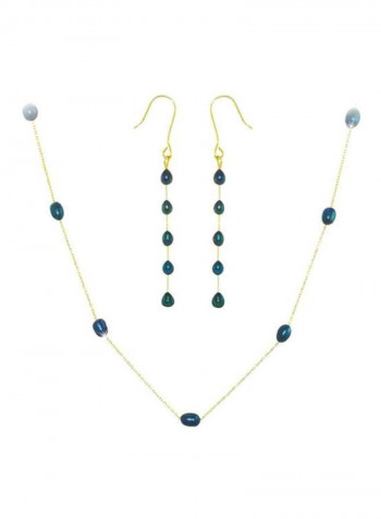 Pack Of 2 10 Karat Gold And Pearls Jewelry Set