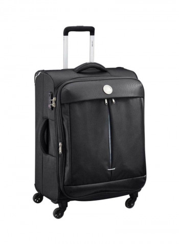Flight Lite 4 Wheels Soft Casing Cabin Trolly Black