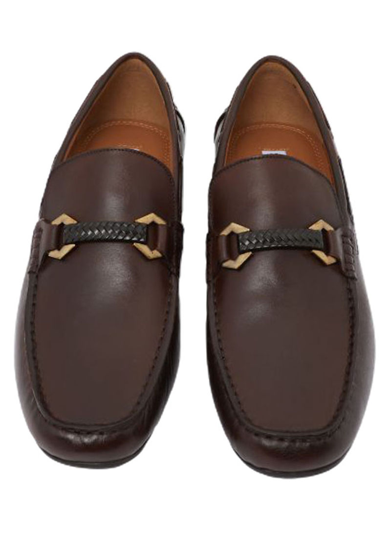Krack Pull-On Style Formal Shoes Brown
