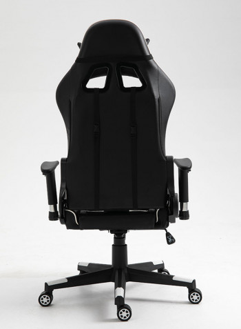 PU Leatherette Upholstered Ergonomic Chair With Lumbar Support White/Black