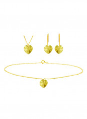 10 Karat Solid Yellow Gold 7 mm Citrine Jewellery Set