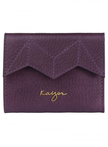Ascot Leather Wallet For Women بنفسجي