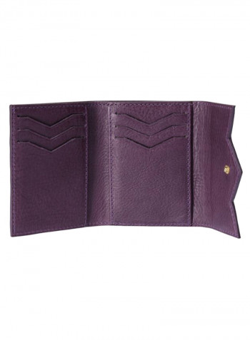 Ascot Leather Wallet For Women Violet