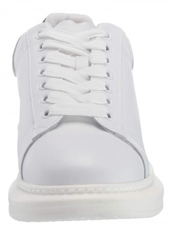 Frosted Lace-Up Sneakers White