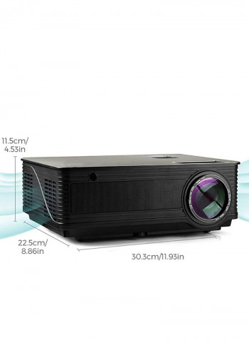Home Theater Projector - 4000 Lumens M5 Black