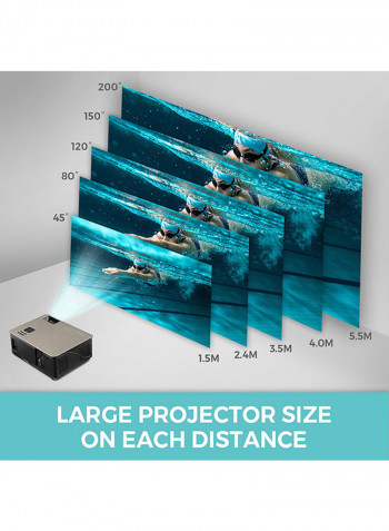 Home Theater Projector - 4000 Lumens M5 Black