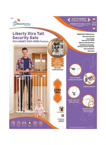Liberty Xtra-Tall Security Gate With Stay-Open Feature