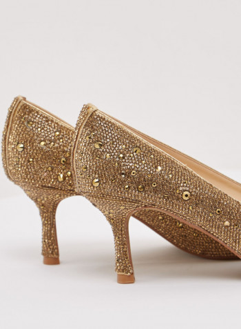 Sb-Jora Textile Pull On Pump Gold