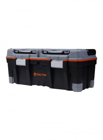 2-In-1 Rolling Tool Box Black/Grey/Orange