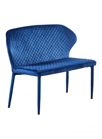 Luna 2-Seater Dining Chair Blue