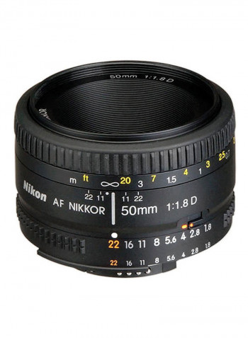 AF Nikkor 50mm f/1.8D Lens For Nikon Black