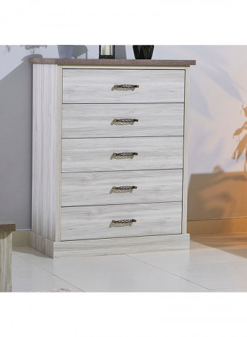Angelic 5-Drawer Chest Of-Drawers Multicolour 90 x 115 x 45centimeter
