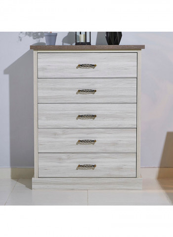 Angelic 5-Drawer Chest Of-Drawers Multicolour 90 x 115 x 45centimeter