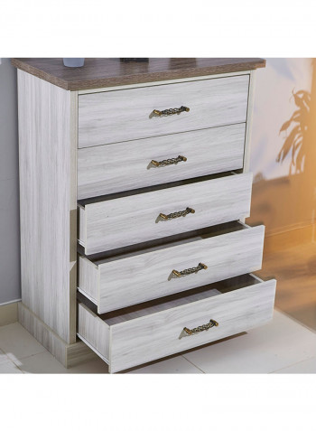Angelic 5-Drawer Chest Of-Drawers Multicolour 90 x 115 x 45centimeter