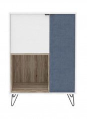 Cayman Multi Utility Cabinet White/Blue 75x106.2x40centimeter