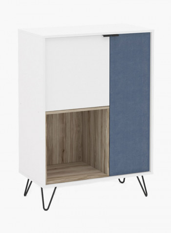 Cayman Multi Utility Cabinet White/Blue 75x106.2x40centimeter