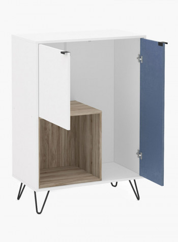 Cayman Multi Utility Cabinet White/Blue 75x106.2x40centimeter