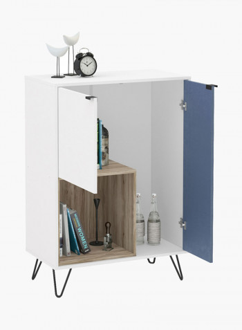 Cayman Multi Utility Cabinet White/Blue 75x106.2x40centimeter