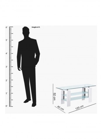 Focus Low TV Unit White 40x52x120centimeter