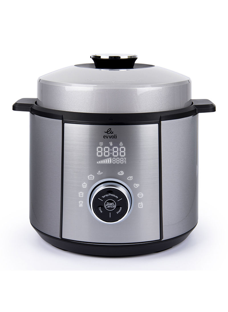 10 In 1 Multi-Use Programmable Pressure Cooker 6 Litter 10 Cook Settings 1100W With 15 Smart Safety Protection Modules With 2 Years Warranty 5.5 l 1100 W EVKA-PC6010S Silver/Black