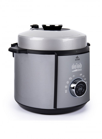10 In 1 Multi-Use Programmable Pressure Cooker 6 Litter 10 Cook Settings 1100W With 15 Smart Safety Protection Modules With 2 Years Warranty 5.5 l 1100 W EVKA-PC6010S Silver/Black