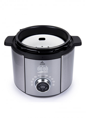 10 In 1 Multi-Use Programmable Pressure Cooker 6 Litter 10 Cook Settings 1100W With 15 Smart Safety Protection Modules With 2 Years Warranty 5.5 l 1100 W EVKA-PC6010S Silver/Black