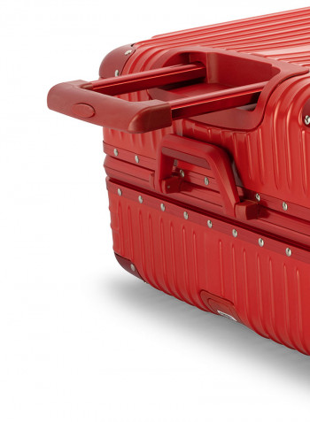 28 Inch Pebble Aluminium Frame Ultra-Light Hardside Expandable Built-In TSA Lock Zipperless Luggage With Spinner Wheels Red