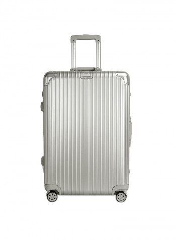 28-Inch Pebble Aluminium Frame Ultra-Light Hardside Expandable Built-In TSA Lock Zipperless Luggage With Spinner Wheels Silver