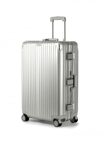 28-Inch Pebble Aluminium Frame Ultra-Light Hardside Expandable Built-In TSA Lock Zipperless Luggage With Spinner Wheels Silver