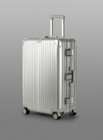 28-Inch Pebble Aluminium Frame Ultra-Light Hardside Expandable Built-In TSA Lock Zipperless Luggage With Spinner Wheels Silver