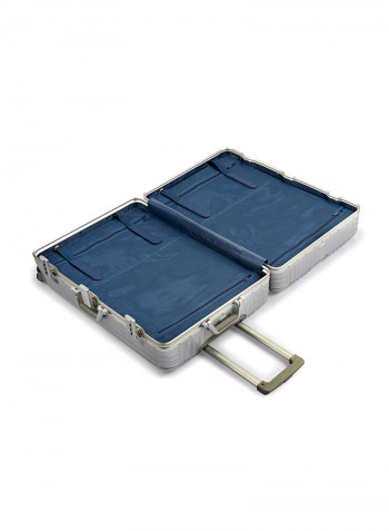 28-Inch Pebble Aluminium Frame Ultra-Light Hardside Expandable Built-In TSA Lock Zipperless Luggage With Spinner Wheels Silver