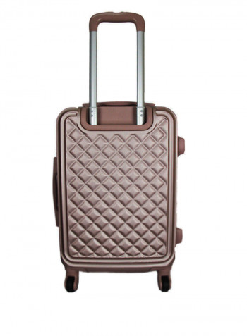 3-Piece Luggage Trolley Set With Briefcase Champagne Gold