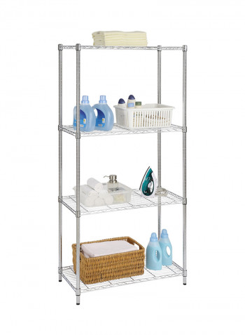 4-Shelf Wire Rack HTC-WR605 Chrome 91 x 45 x 182centimeter