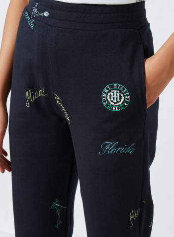 Printed Tapered Pants Club House Conversational/Dsrt Sky