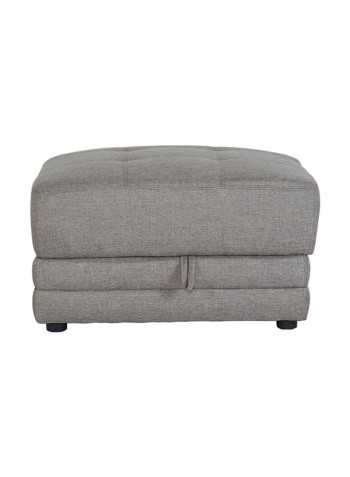 Curvy Square Ottoman With Storage Grey
